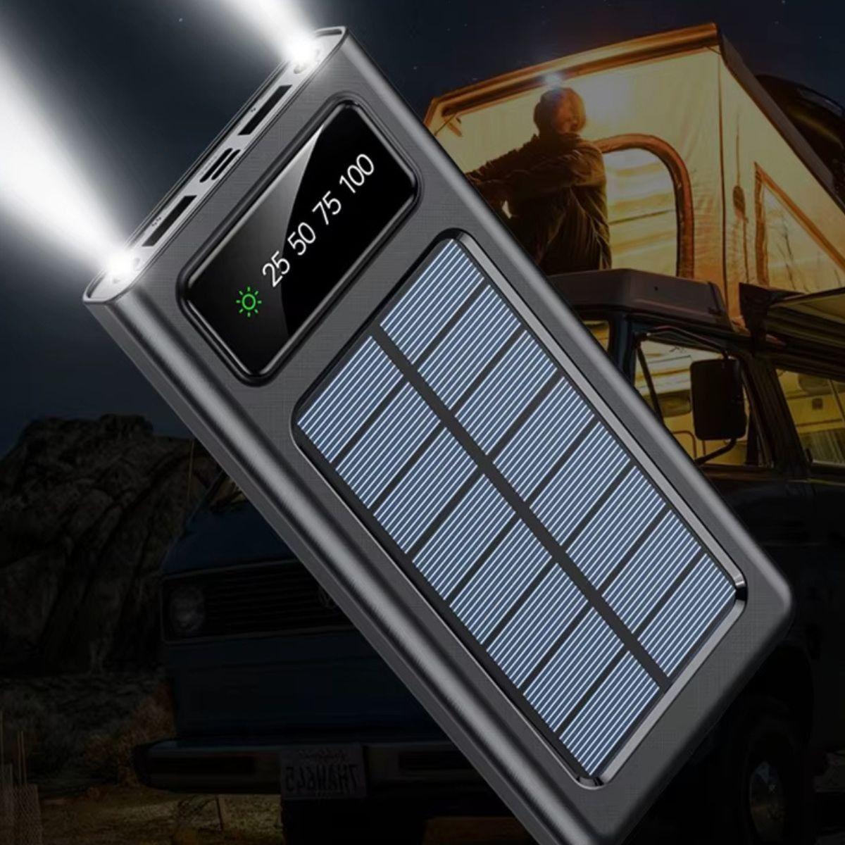 Cargador Portátil Solar Linterna LED Pantalla Digital Jhn-2