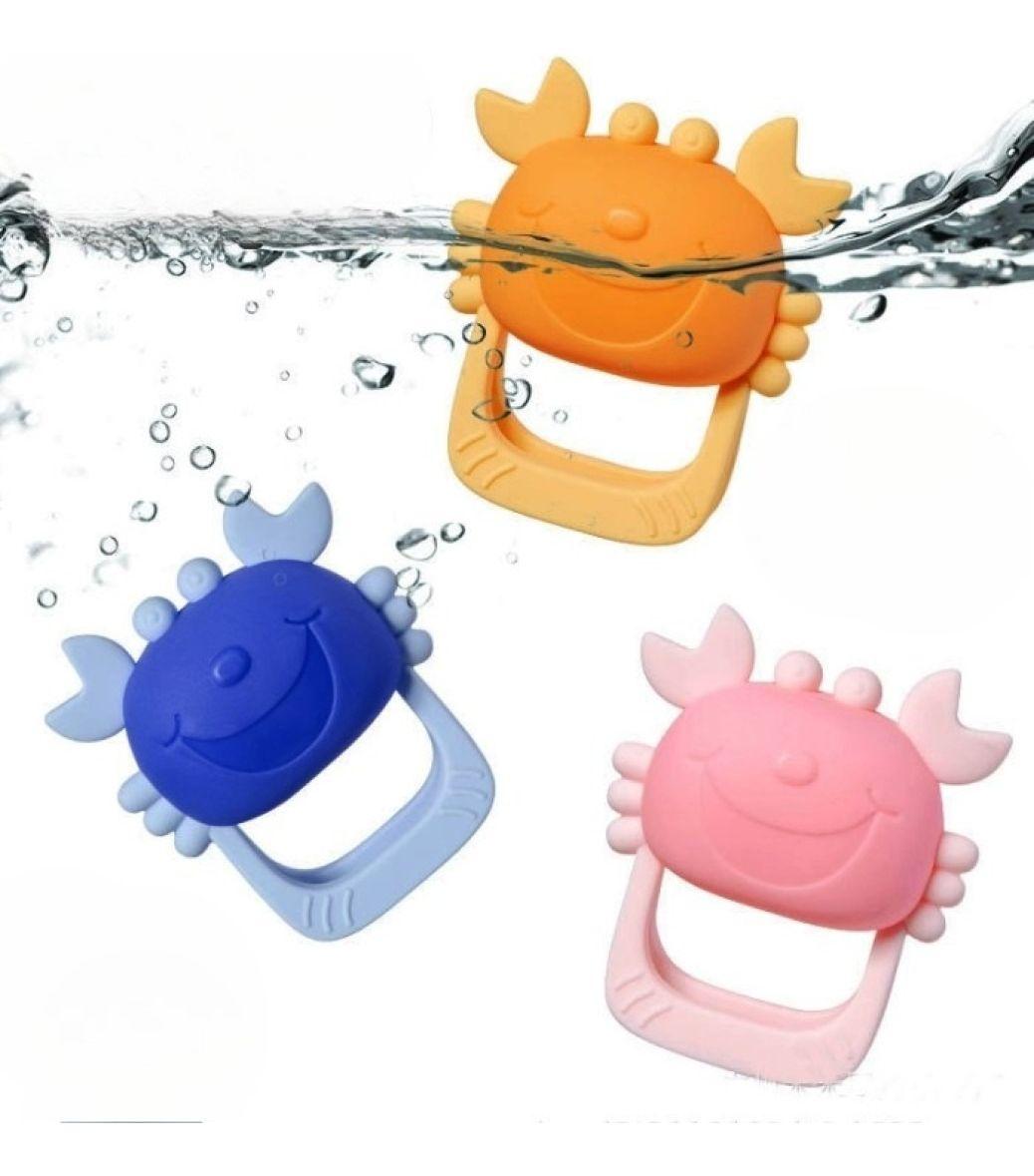 Set 3 Mordedor Silicona Cangrejo Suave Duradero Bebes Lau-4