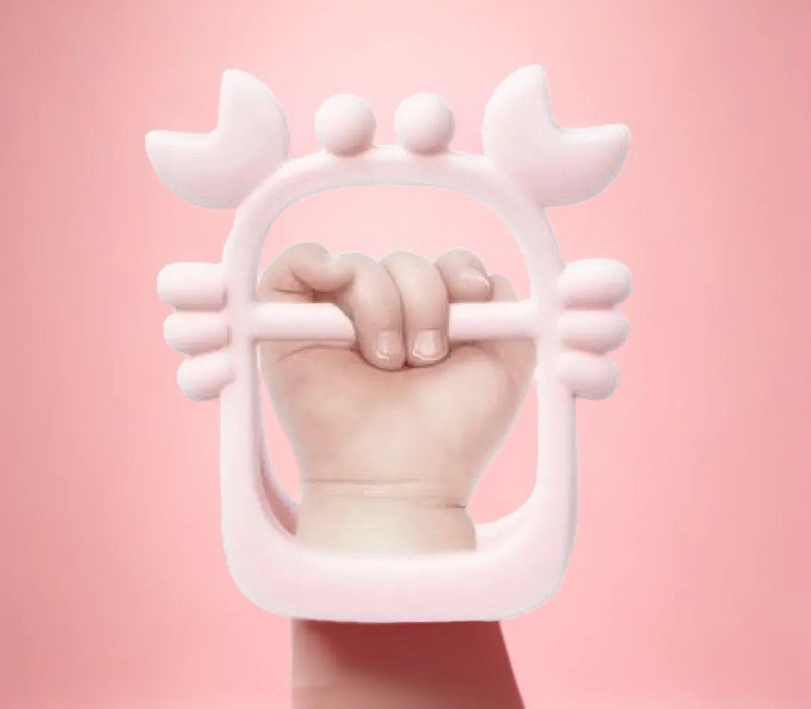 Set 3 Mordedor Silicona Cangrejo Suave Duradero Bebes Lau-5