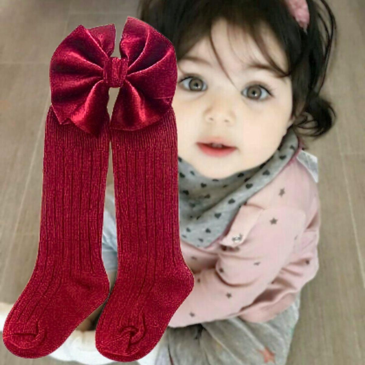 Set 2 Calcetines + Cintillo Lazo Diadema Bebes Lau-7