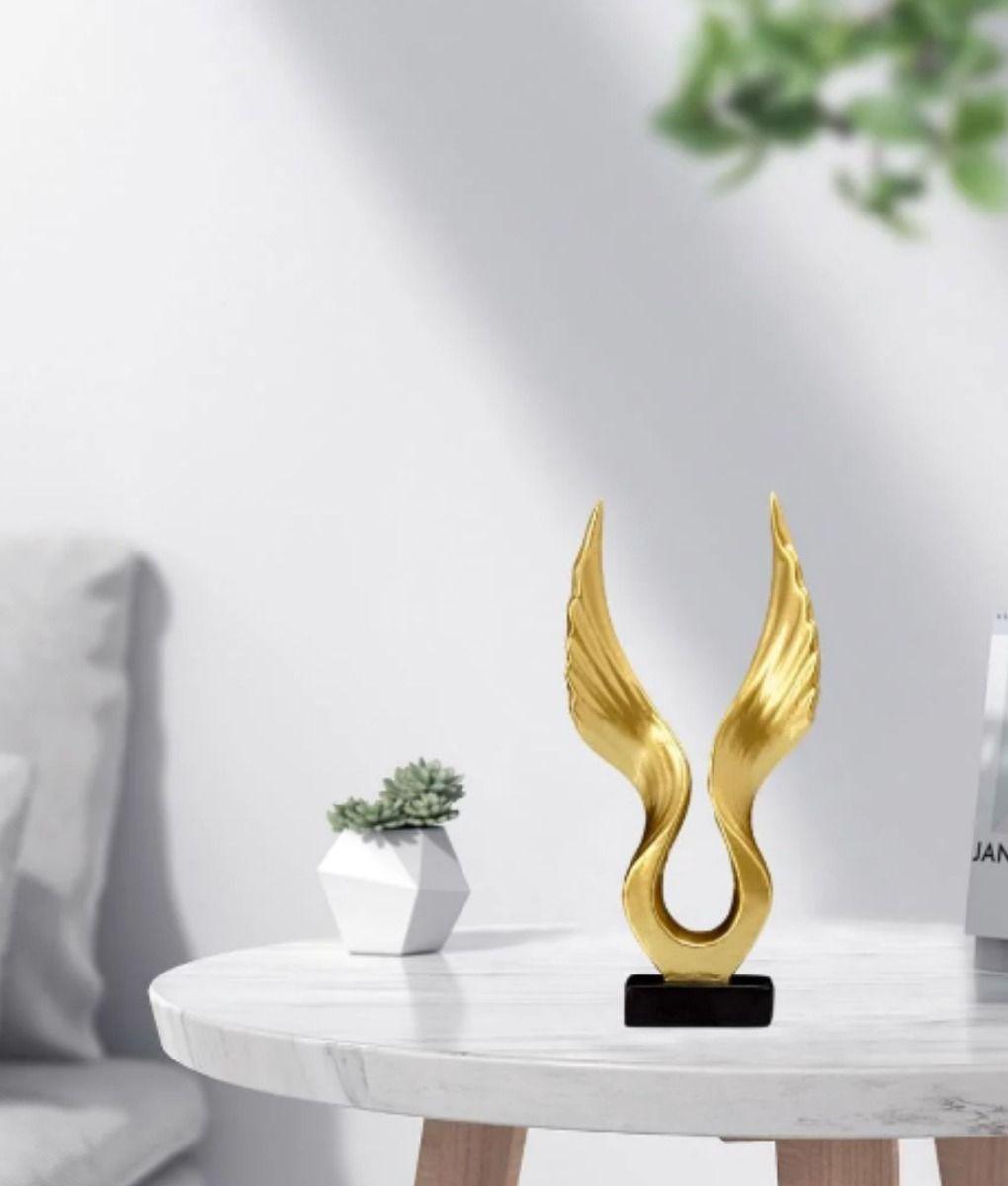 Figura Decorativa Estatua Abstracta Adorno Alas Hogar Jhn-6