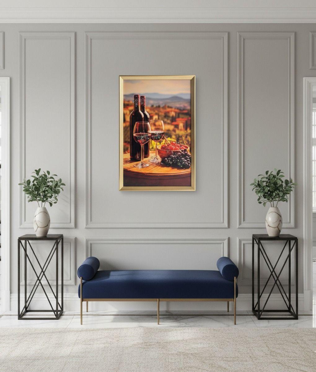 Cuadro Decorativo Vino Viñedo Atardecer Mediterráneo Jhn-7