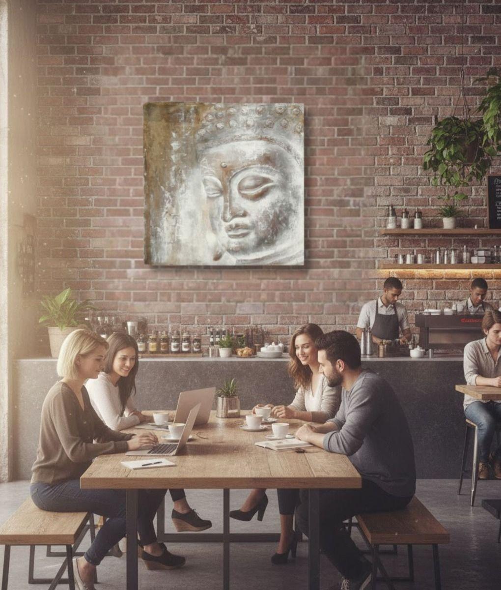 Cuadro Decorativo Arte Meditativo Rostro Buda Pared Jhn-4