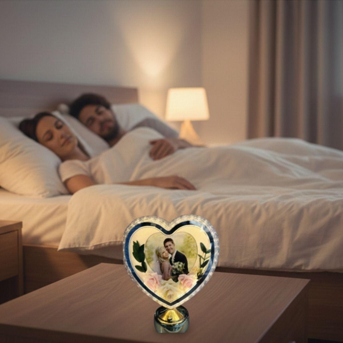 Portarretrato Foto Digital Luminoso Corazón Eterno Jhn-4