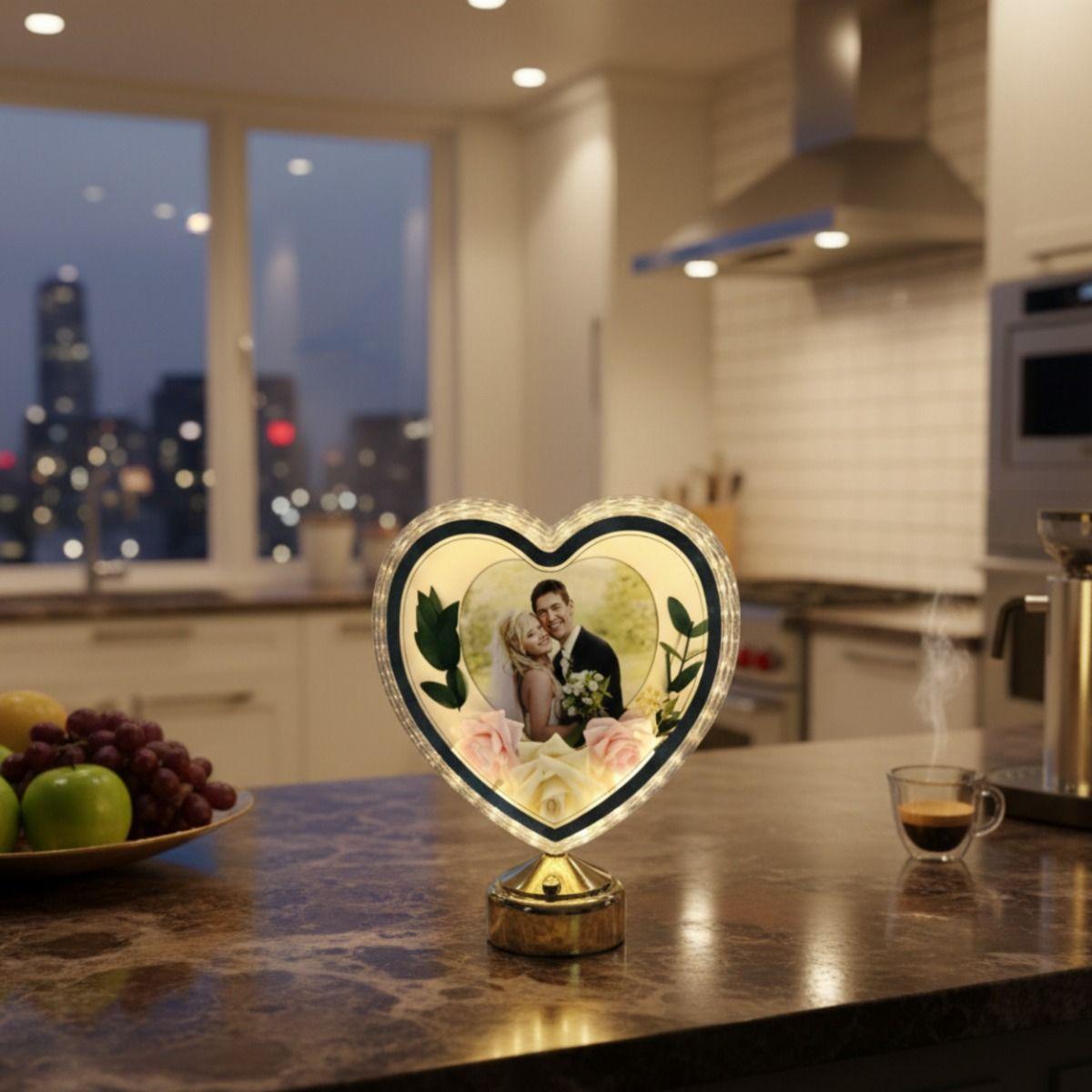 Portarretrato Foto Digital Luminoso Corazón Eterno Jhn-5