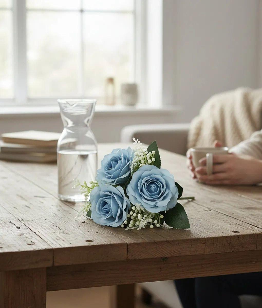 Set 3 Flores Artificiales Silvestres Ramo Decorativo Jhn-5