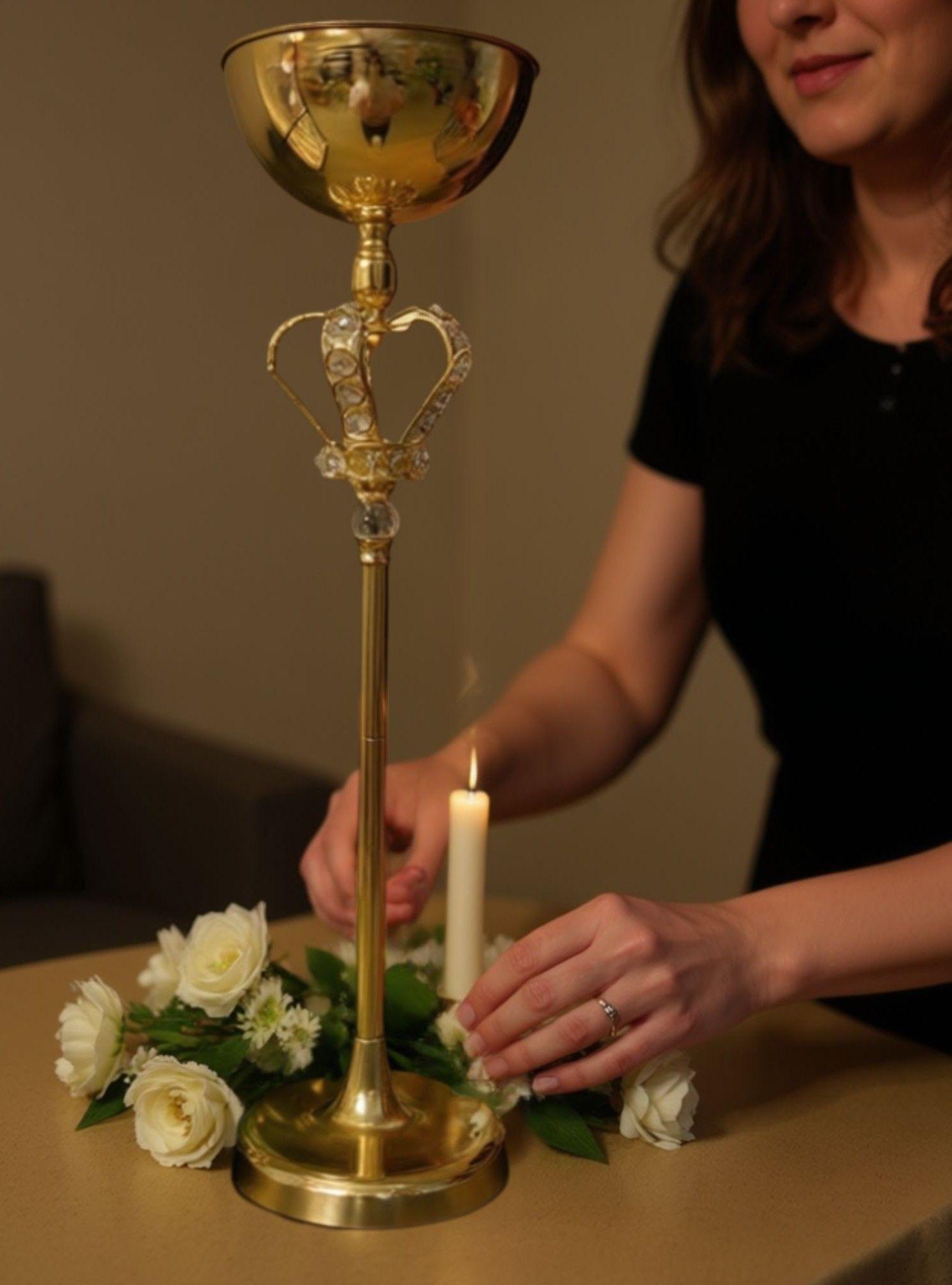 Centro Mesa Decorativo Candelabro Elegante Adorno Jhn-4
