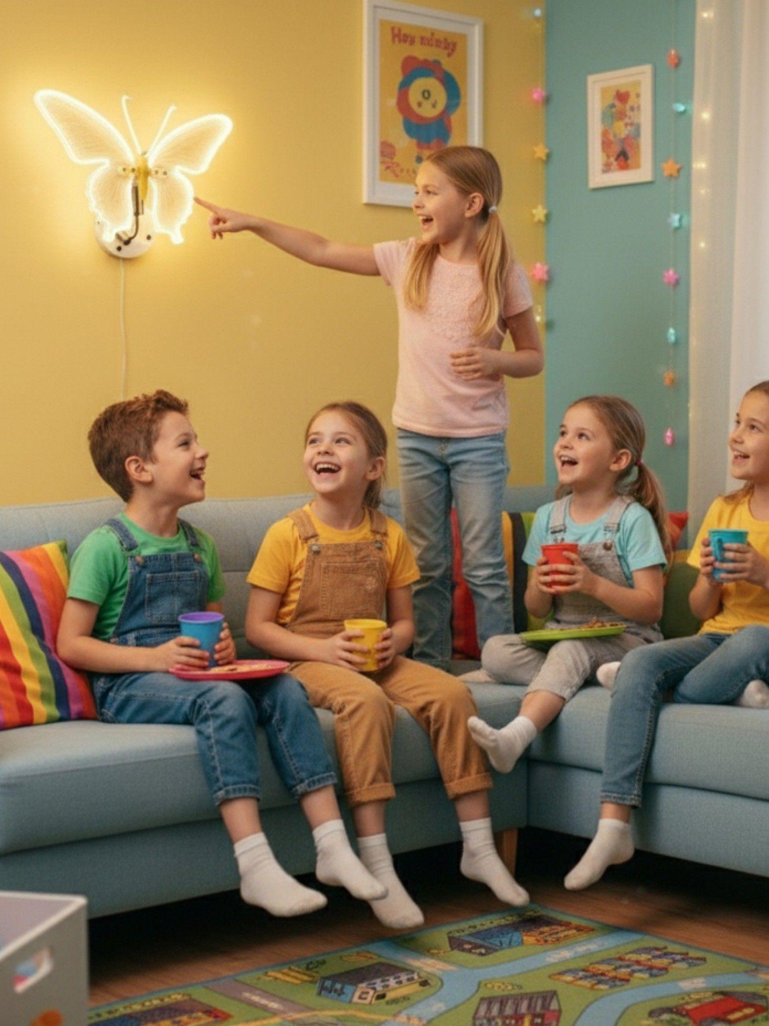 Aplique Pared Decorativo Mariposa Movimiento Lámpara Jhn-2