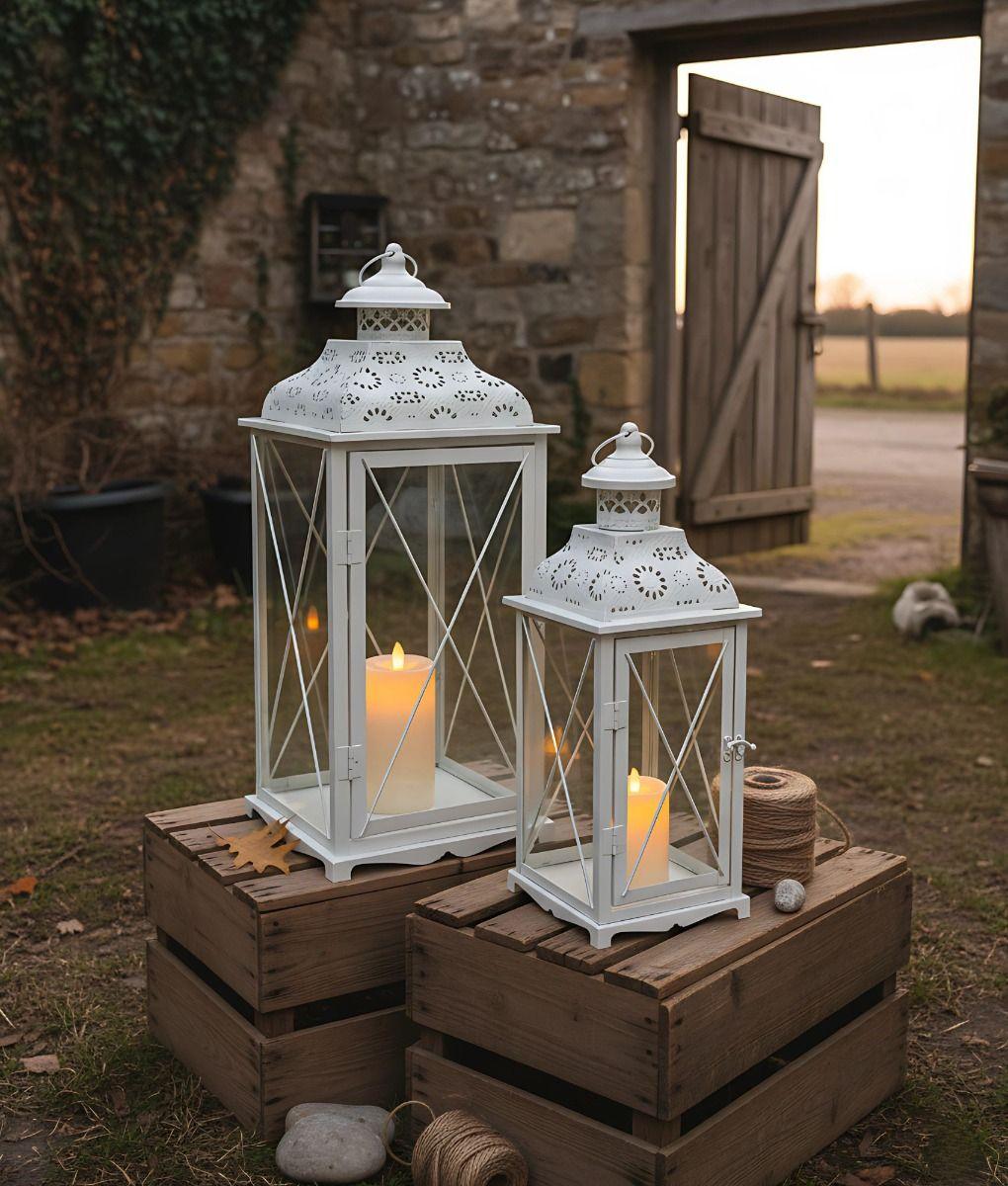 Set 2 Portavelas Decorativo Funcional Diseño Clásico Jhn-5