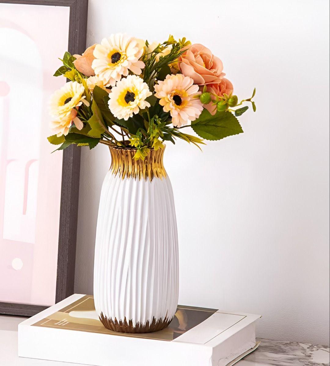 Florero Jarrón Moderno Cilíndrico Decorativo hogar 28cm Jhn-6