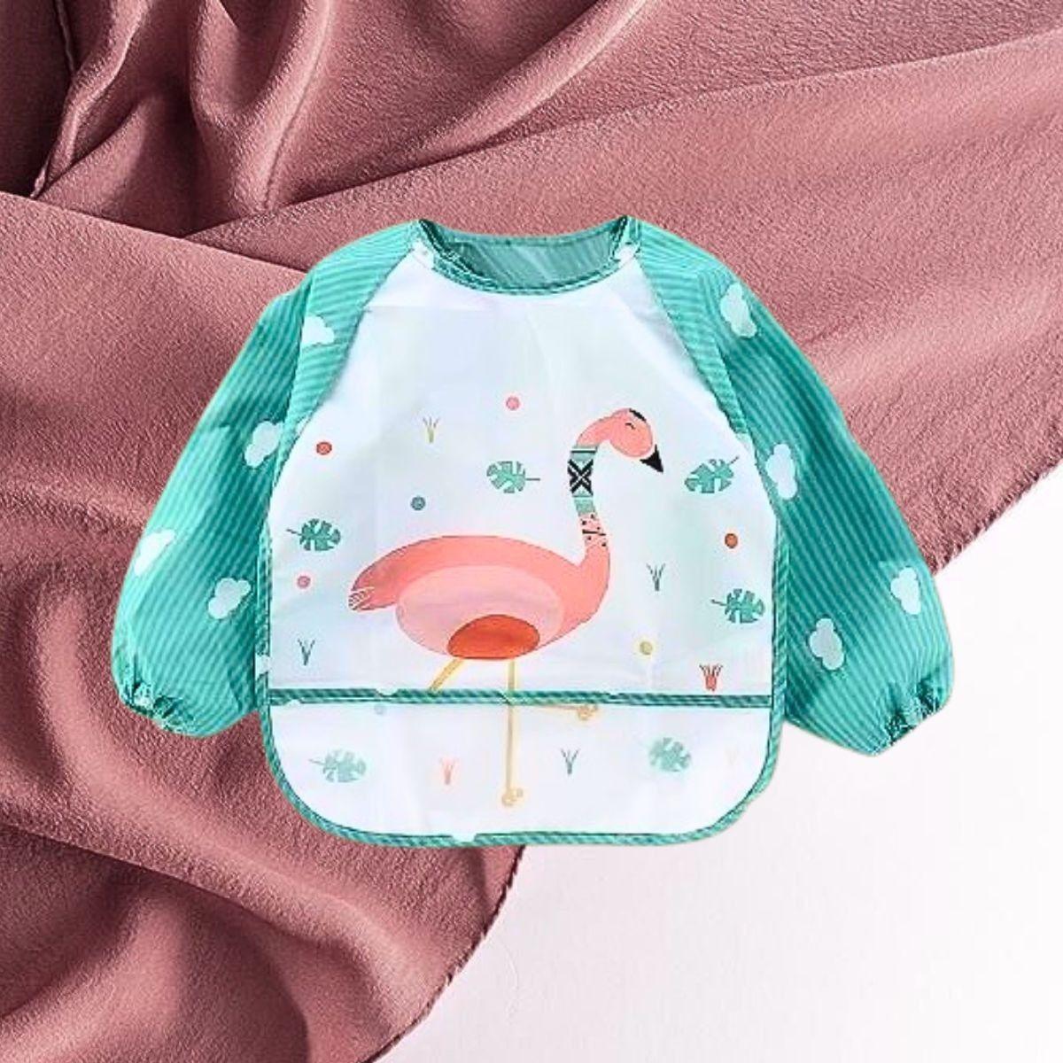 Set 3 Baberos Silicona Impermeable Manga Larga Bebe Lau-6
