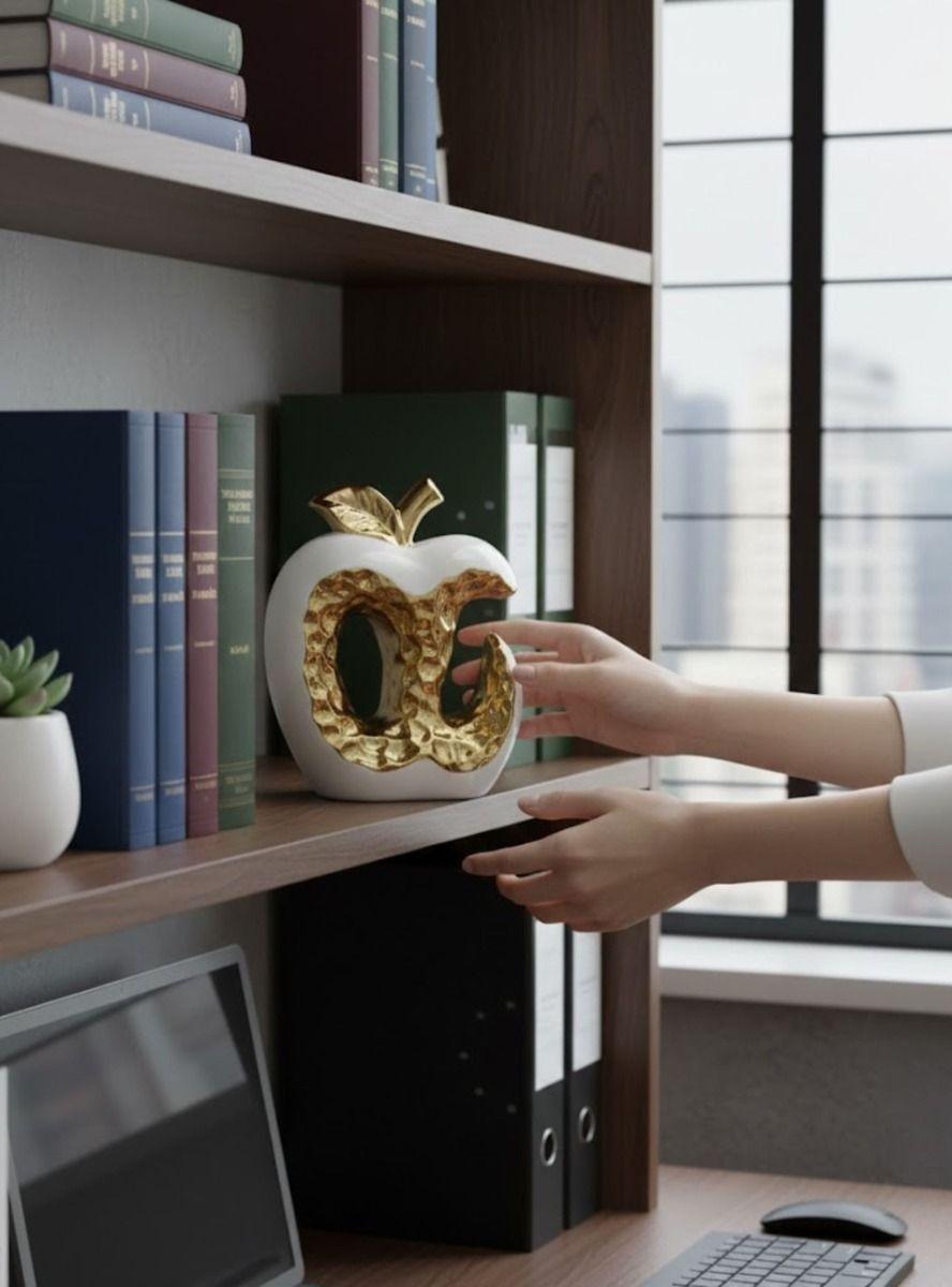 Figura Decorativa Diseño Manzana Estatua Adorno Jhn-4