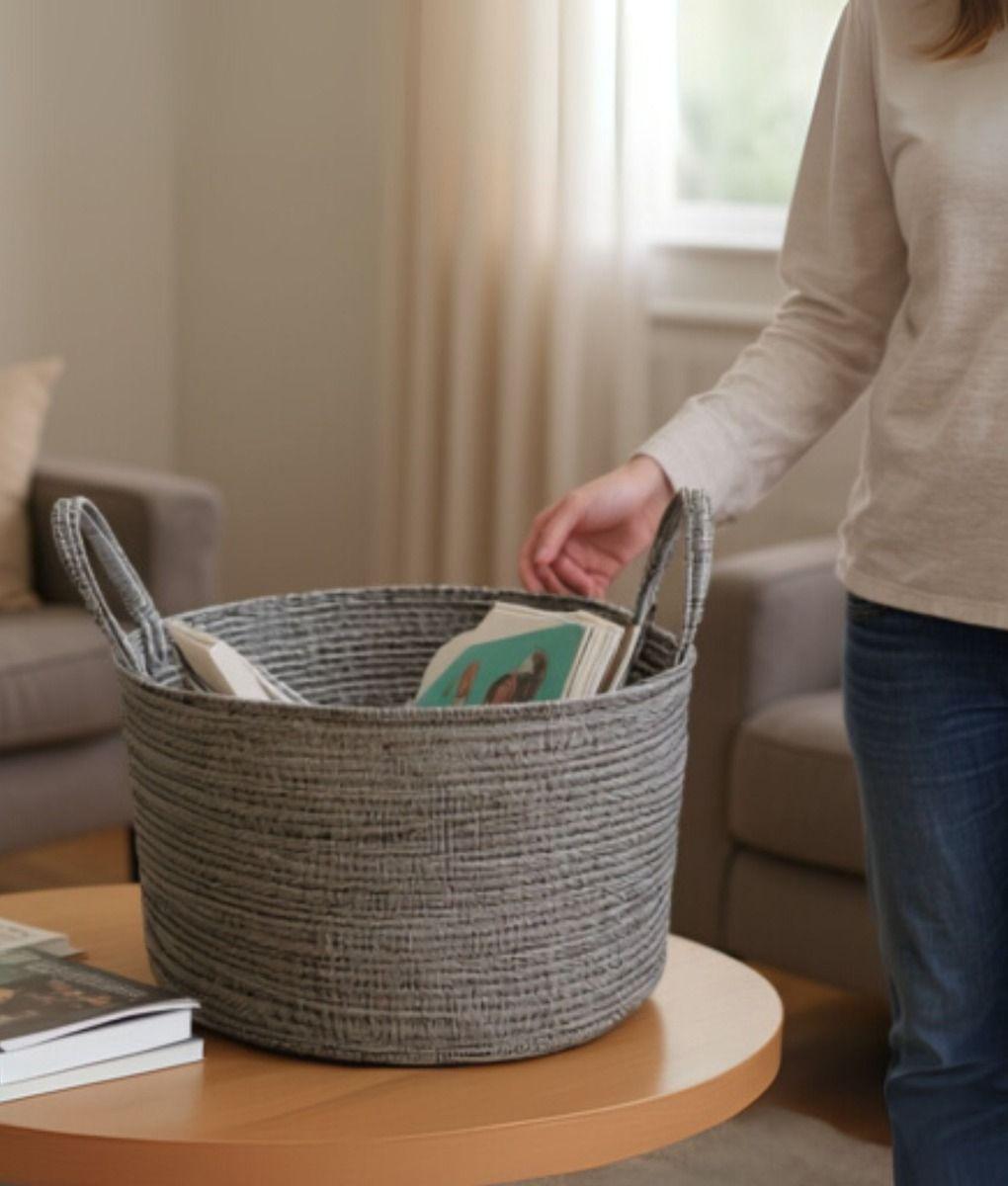 Canasto Decorativo Almacenamiento Organizador Hogar Jhn-3