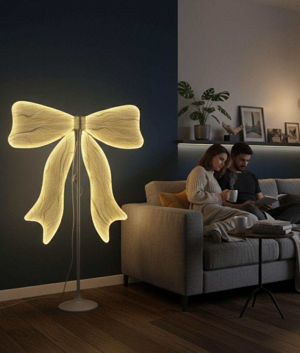 Lámpara Pie Decorativa Lazo Monumental Luminoso LED Jhn-3