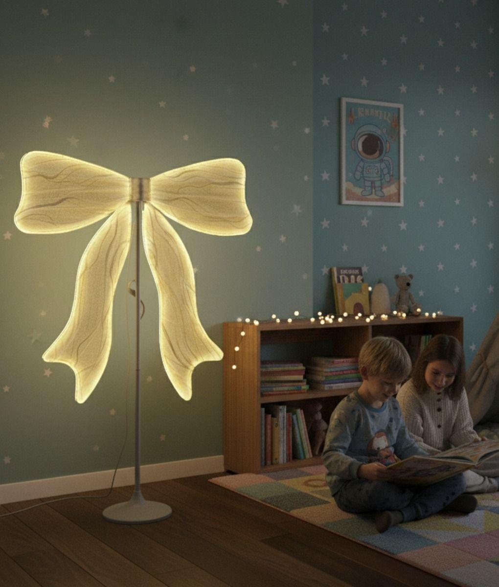 Lámpara Pie Decorativa Lazo Monumental Luminoso LED Jhn-4