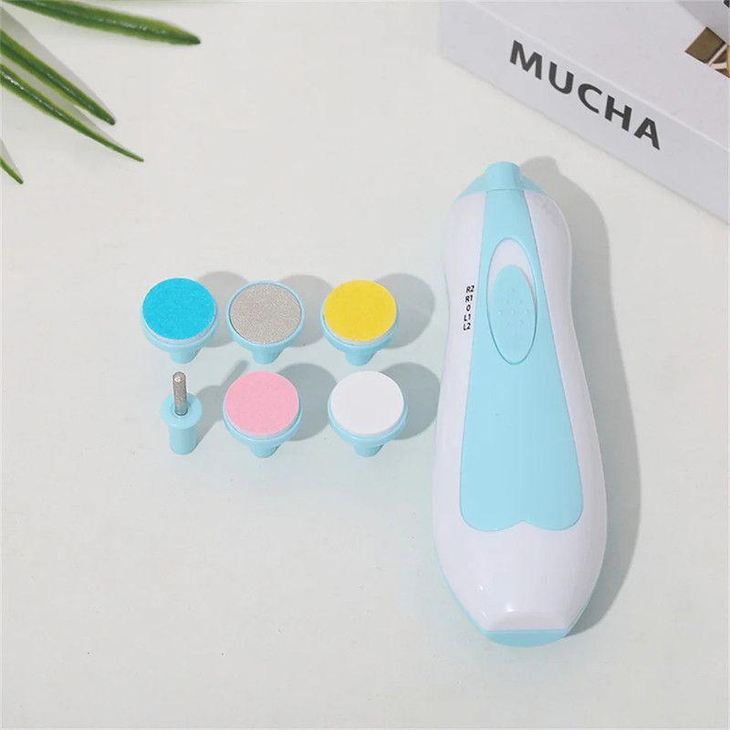 Kit Aseo Bebes Corta Uñas Electrico Luz led Portatil Rondon-5