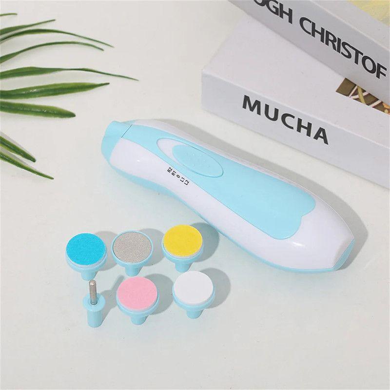 Kit Aseo Bebes Corta Uñas Electrico Luz led Portatil Rondon-6