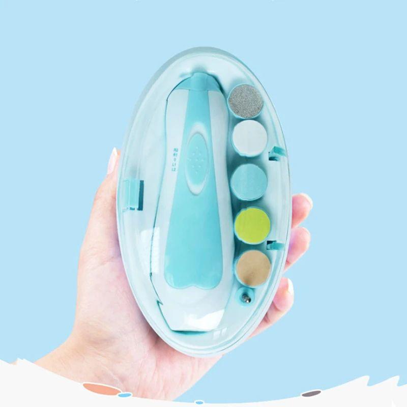 Kit Aseo Bebes Corta Uñas Electrico Luz led Portatil Rondon-9