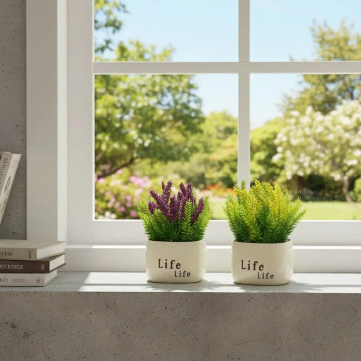 Set 2 Arreglos Florales Artificiales Frescura Silvestre ALJ-7