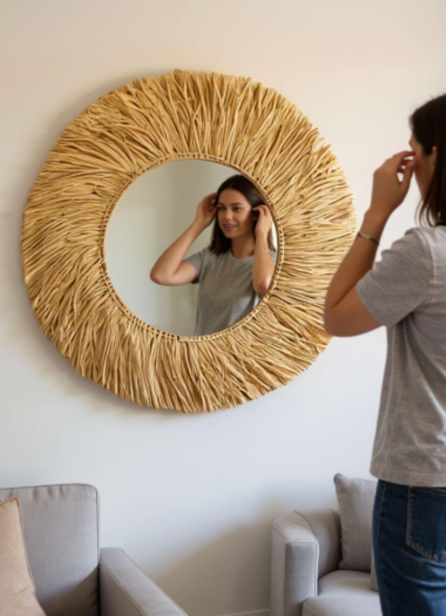 Espejo Pared Decorativo Naturalista Moderno Adorno Hogar Jhn-2