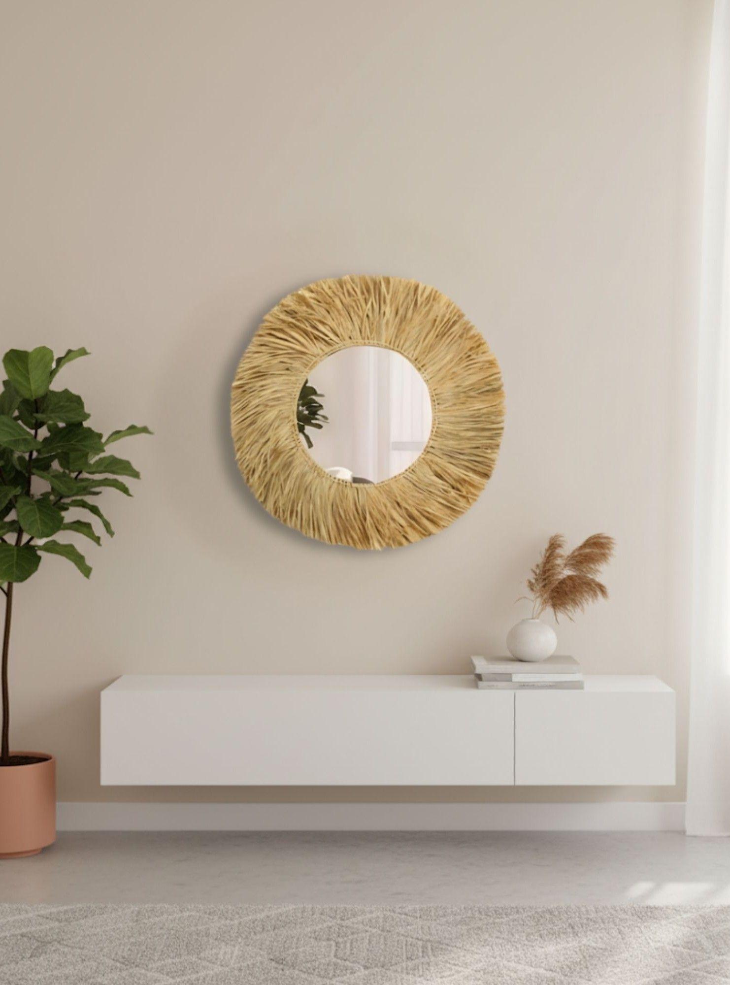 Espejo Pared Decorativo Naturalista Moderno Adorno Hogar Jhn-6