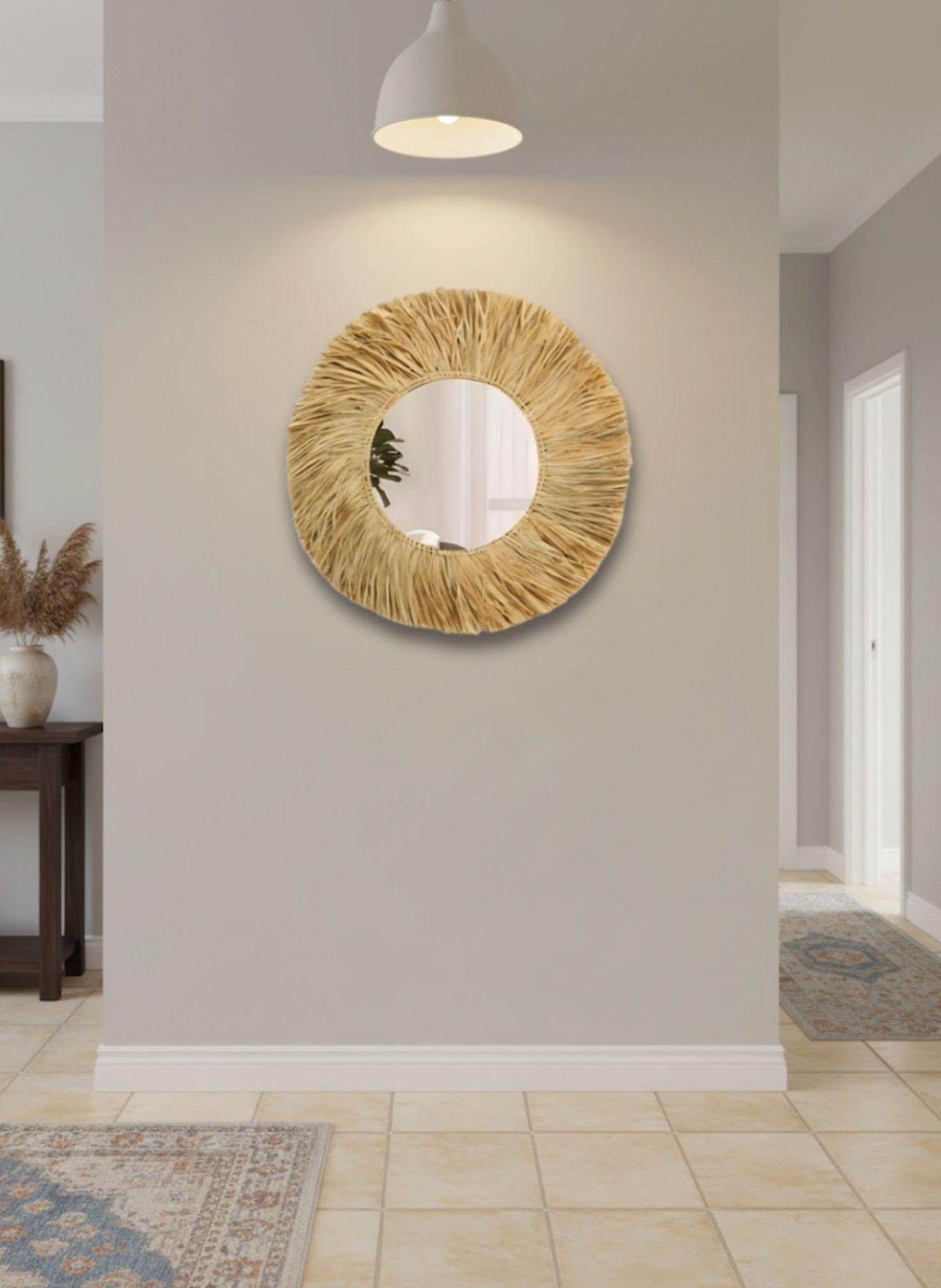 Espejo Pared Decorativo Naturalista Moderno Adorno Hogar Jhn-7