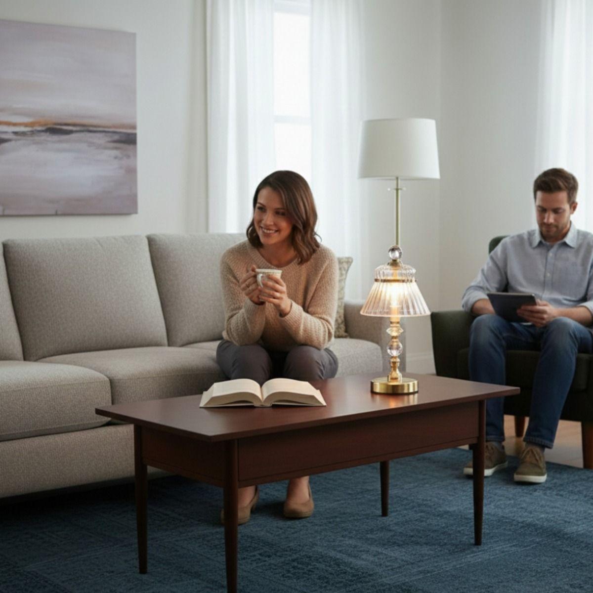 Lámpara Mesa Decorativa Diseño Clásico Funcional Moderna Jhn-3