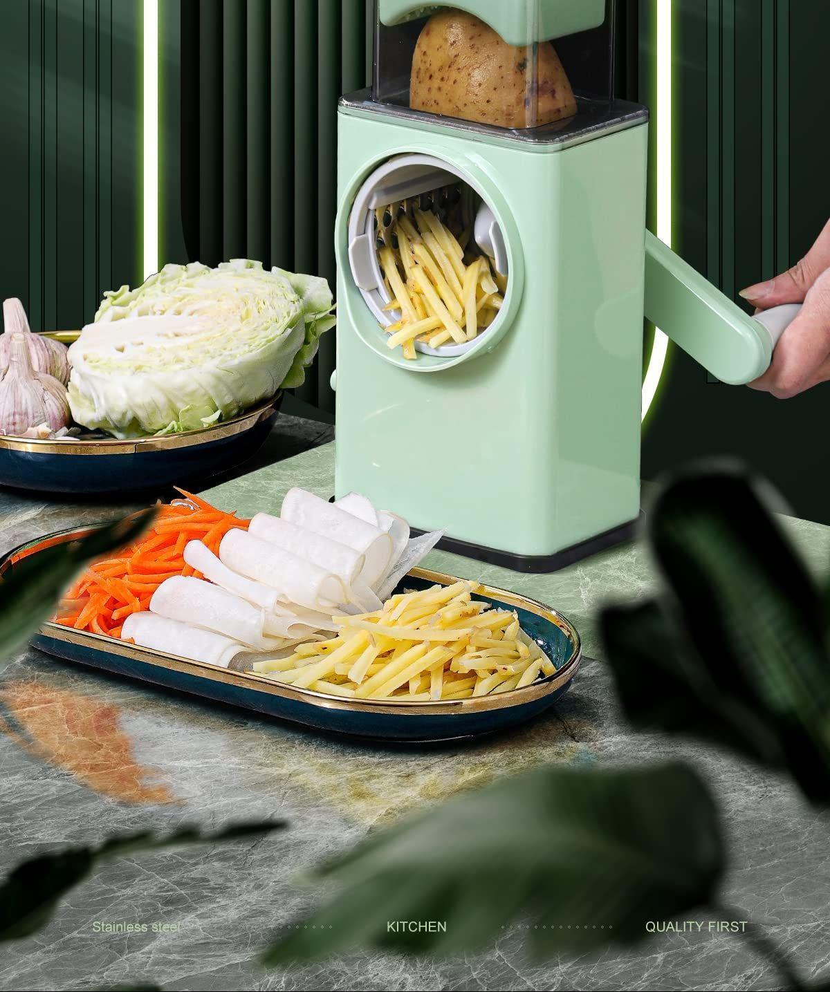 Rallador Queso Rotativo Rebanador Mandolina Multiuso Rondon-2