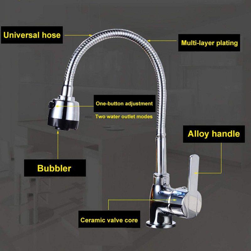 Grifo Cocina Fregadero Mezclador Agua GiratorioManija Rondon-8