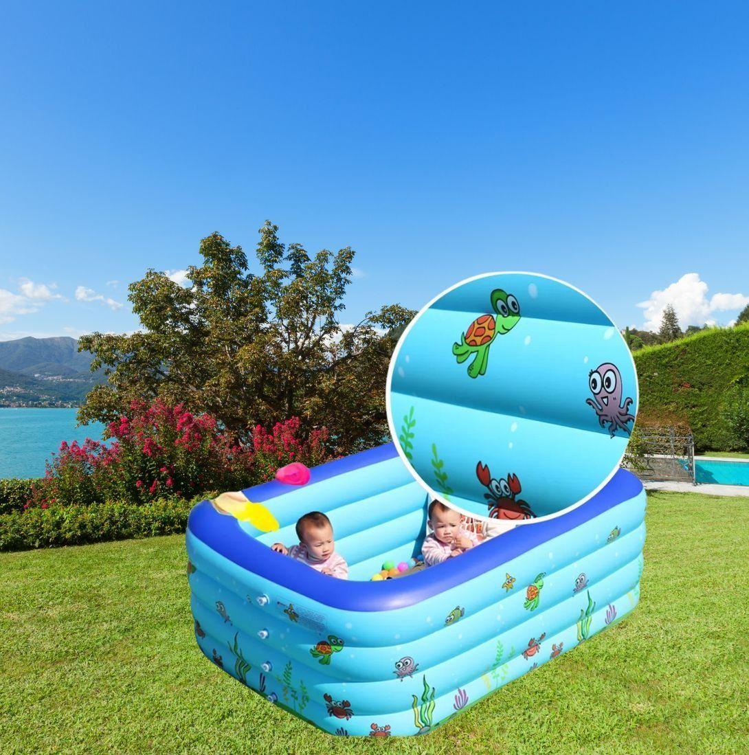 Piscina Inflable Patio Jardín Verano Portatil Niños Lau-8