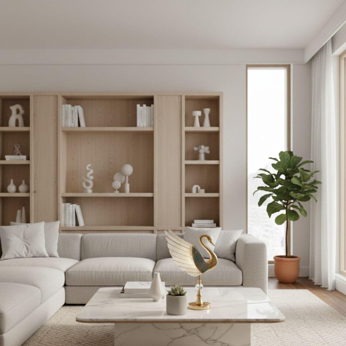 Lámpara Decorativa Mesa Silueta Cisne Moderna Funcional Jhn-6