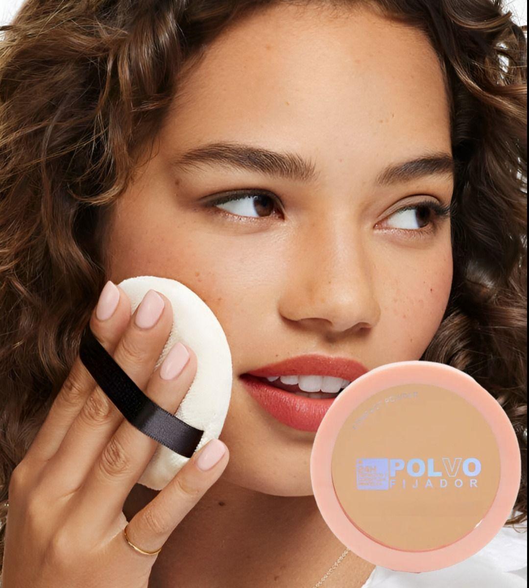 Set 3 Polvo Fijador Compacto Suavizar Líneas Expresión Jhn-9
