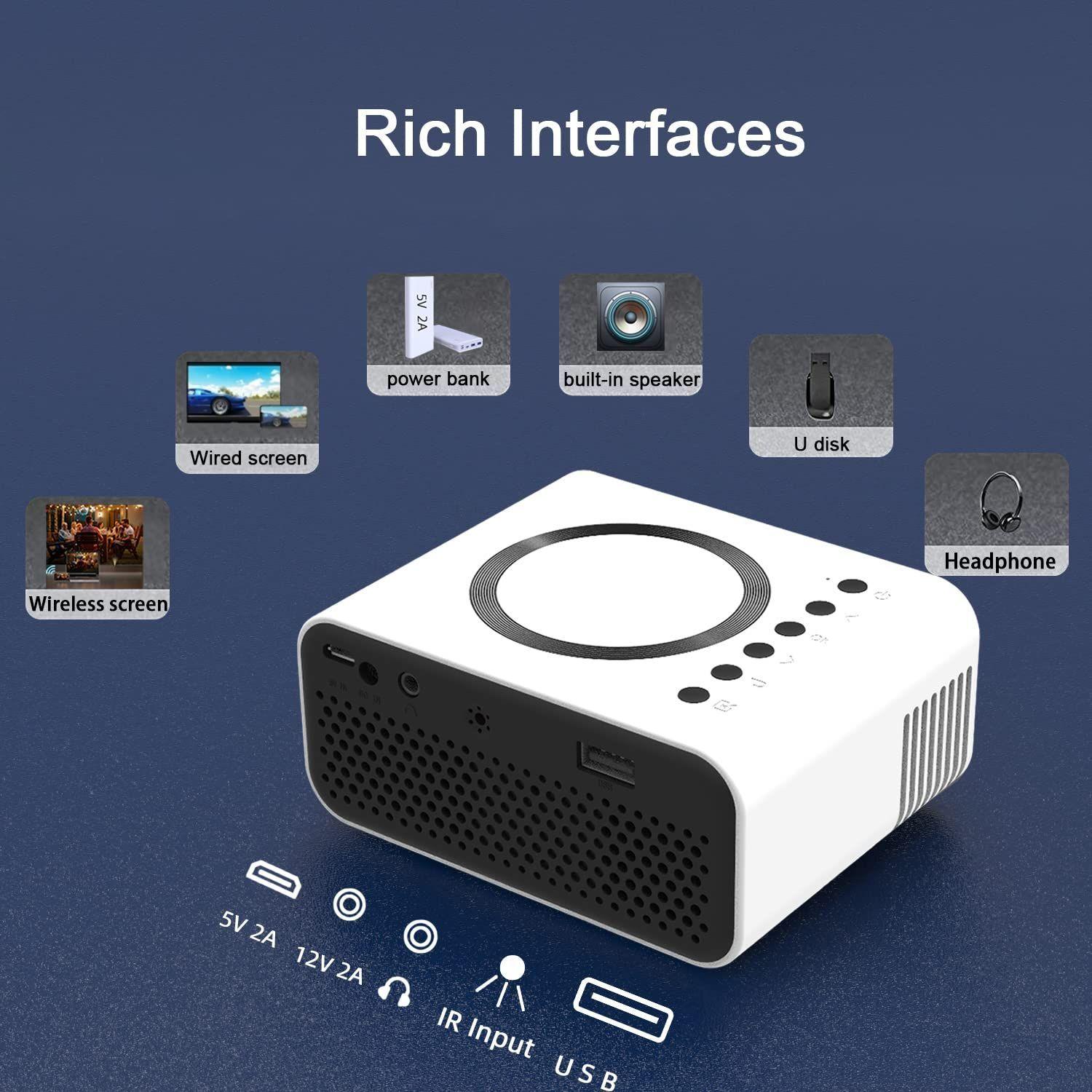 Mini Proyector Video Led Definicion Hogar Conexion Rondon-4
