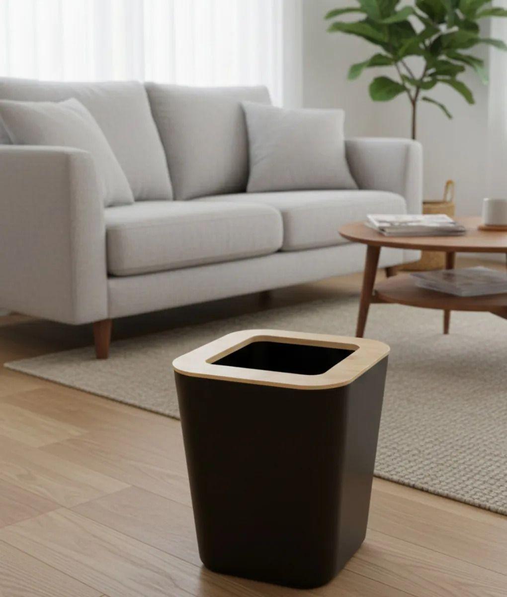 Basurero Papelera Diseño Contemporáneo Toque Natural Jhn-0