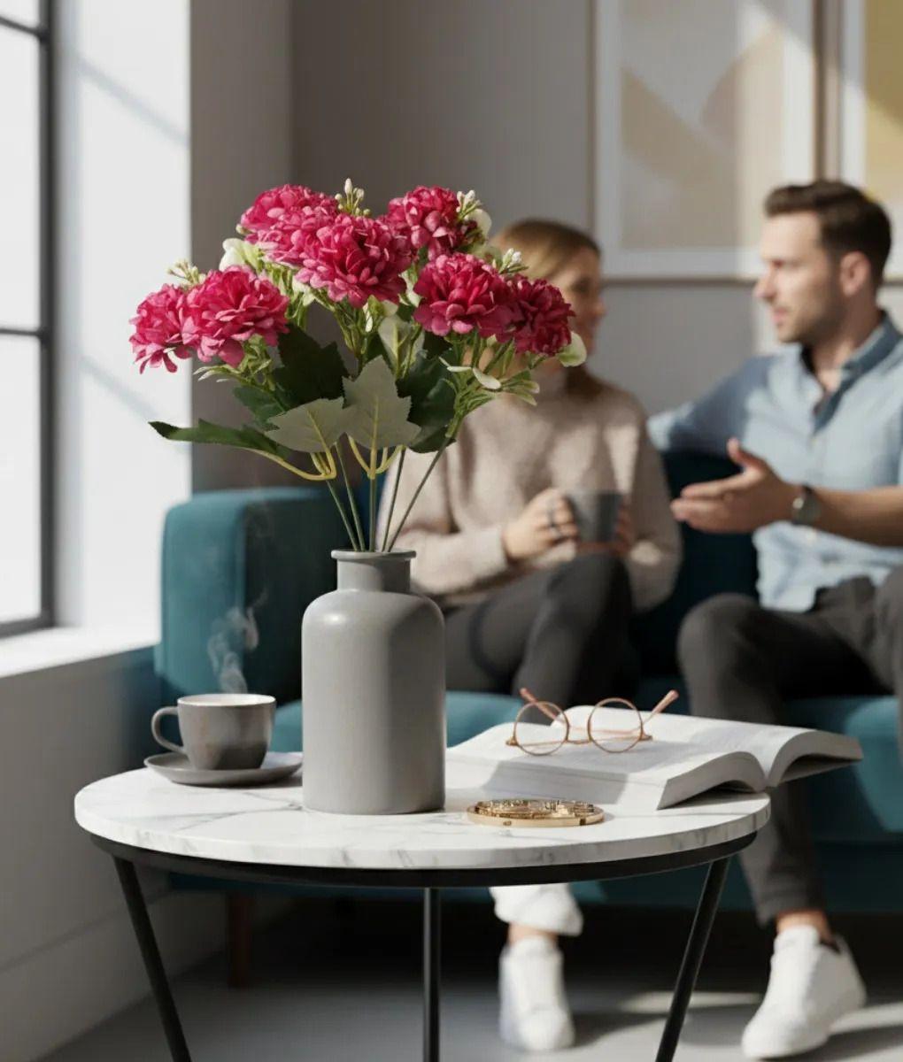 Set 5 Ramo Flores Artificiales Inspiración Floral Adorno Jhn-6