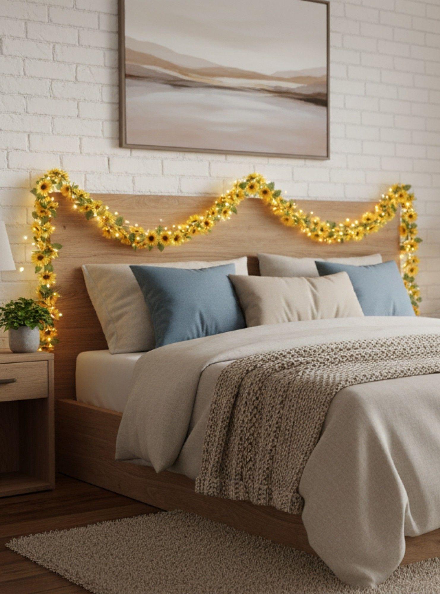 Set 3 Flores Artificiales Guirnalda Girasoles Enredadera Jhn-5