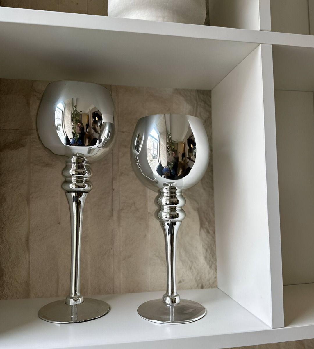 Juego 3 Portavelas Candelabro Decorativo Copas Moderno Jhn-6