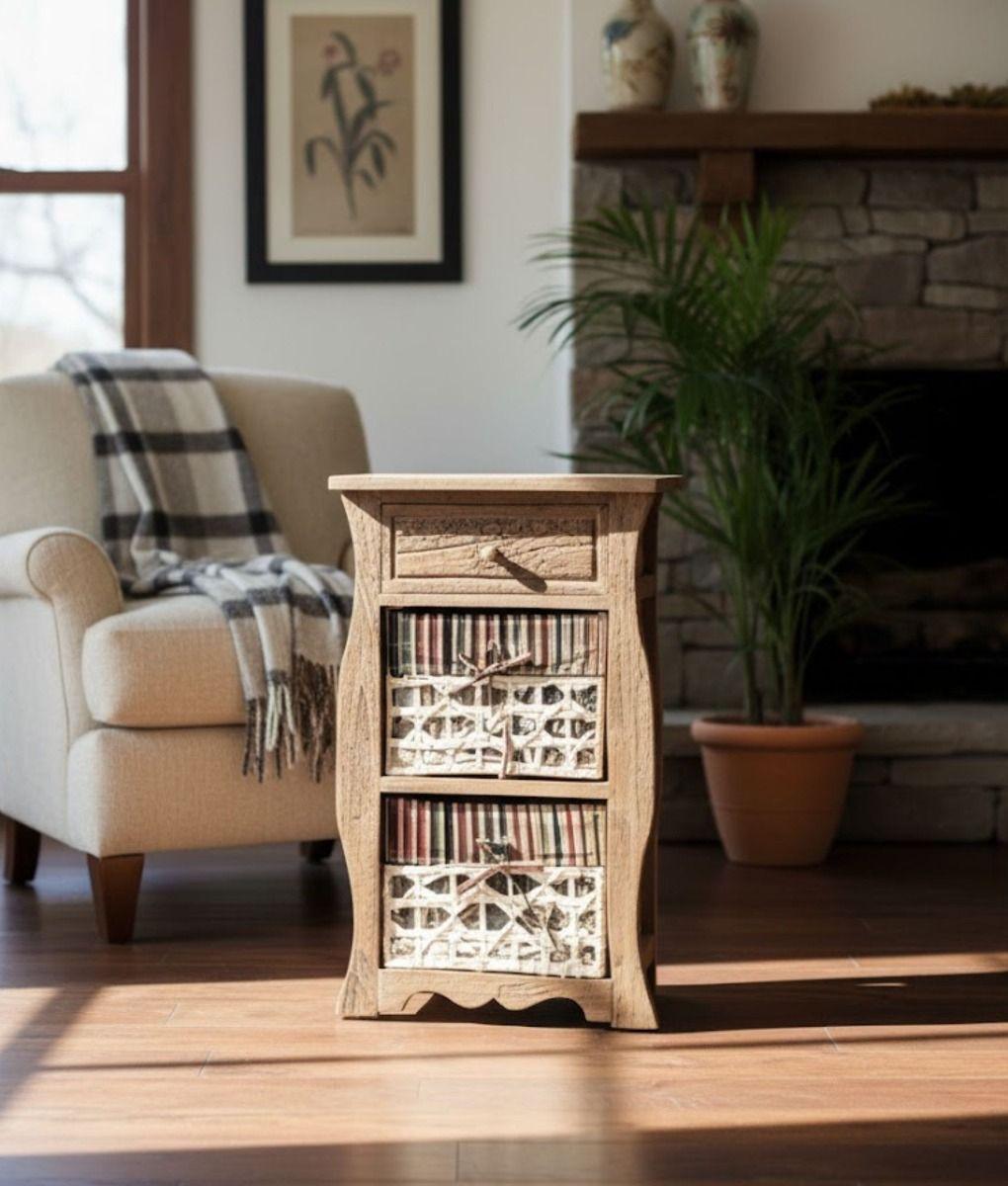 Cómoda Mueble Organizador Estilo Rústico Moderno Jhn-0