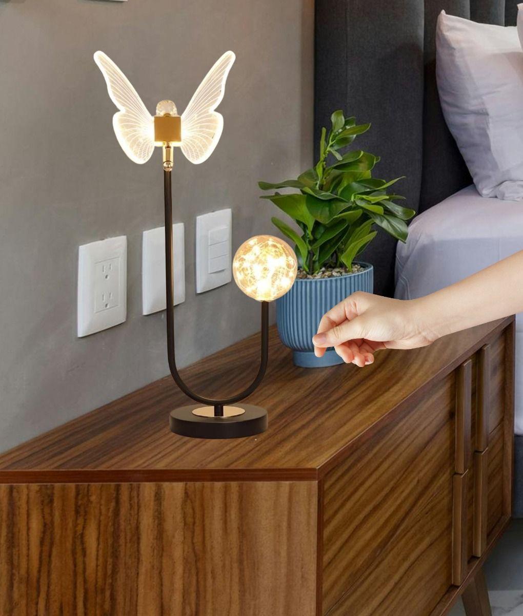 Lámpara Mesa Escritorio Creativa Moderna Mariposa Jhn-4