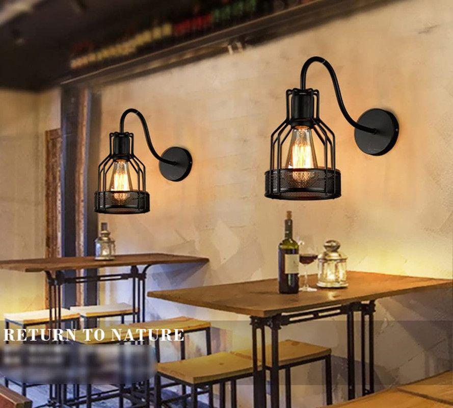 Aplique Pared Vintage Luces Dormitorio Cafetería Rondon-4