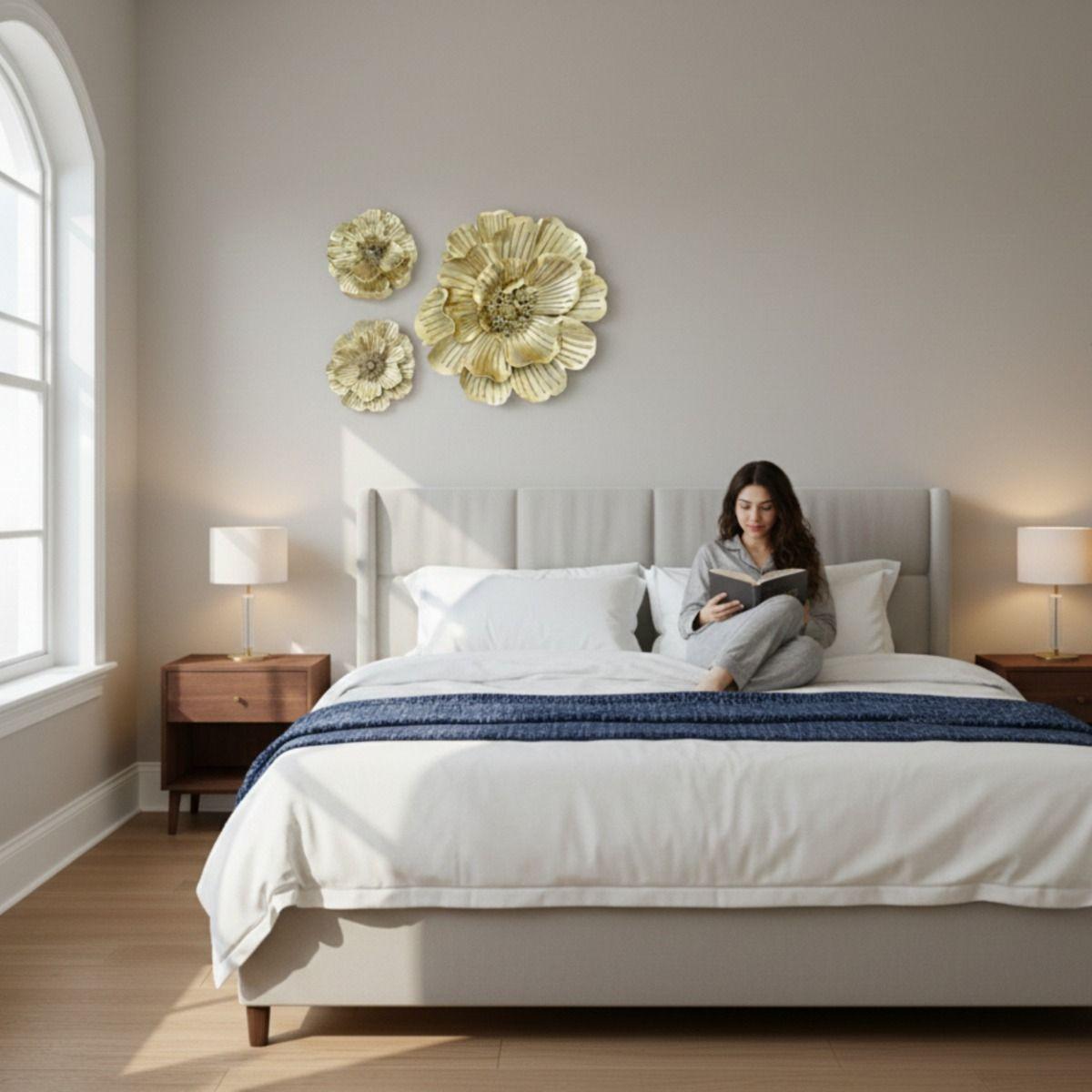 Set 3 Pza Figura Decorativa Arte Mural Flora Primaveral Jhn-5