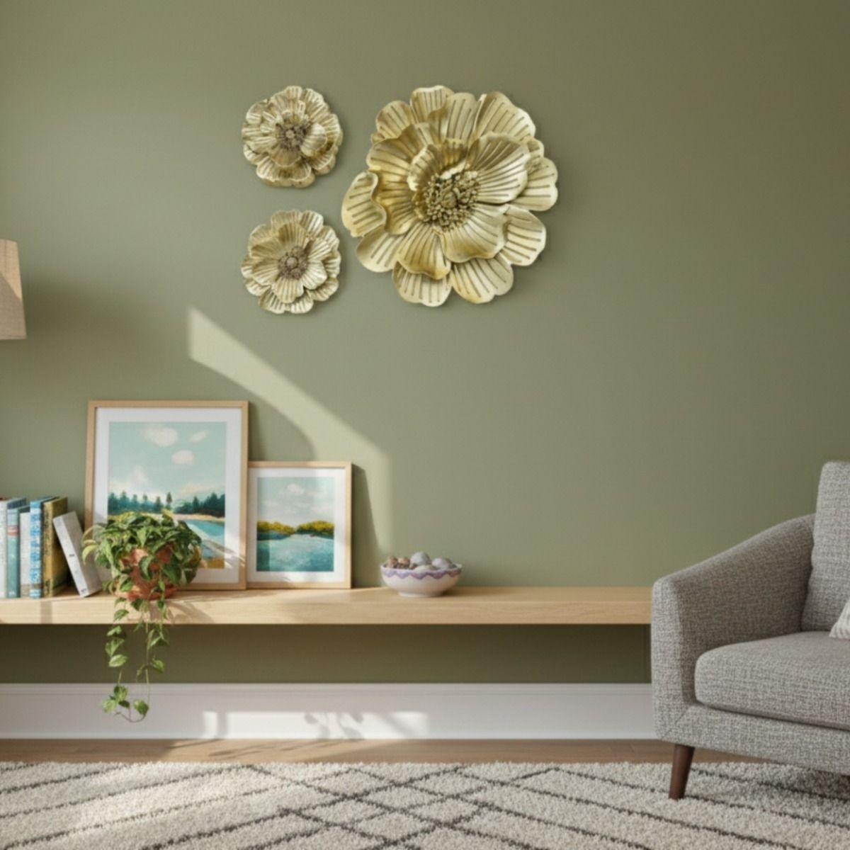 Set 3 Pza Figura Decorativa Arte Mural Flora Primaveral Jhn-6