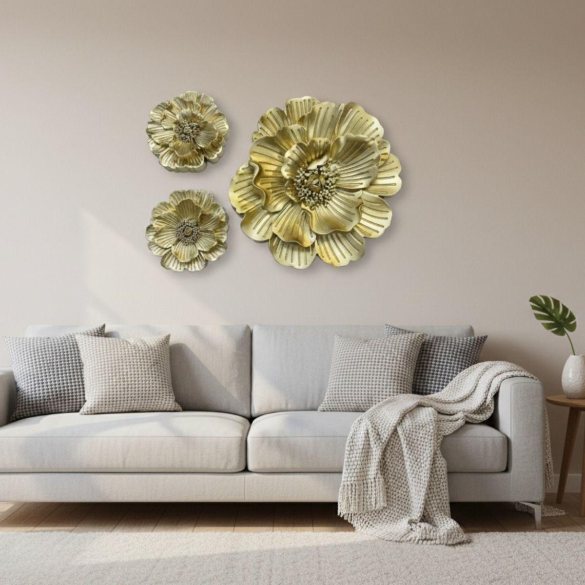 Set 3 Pza Figura Decorativa Arte Mural Flora Primaveral Jhn-8