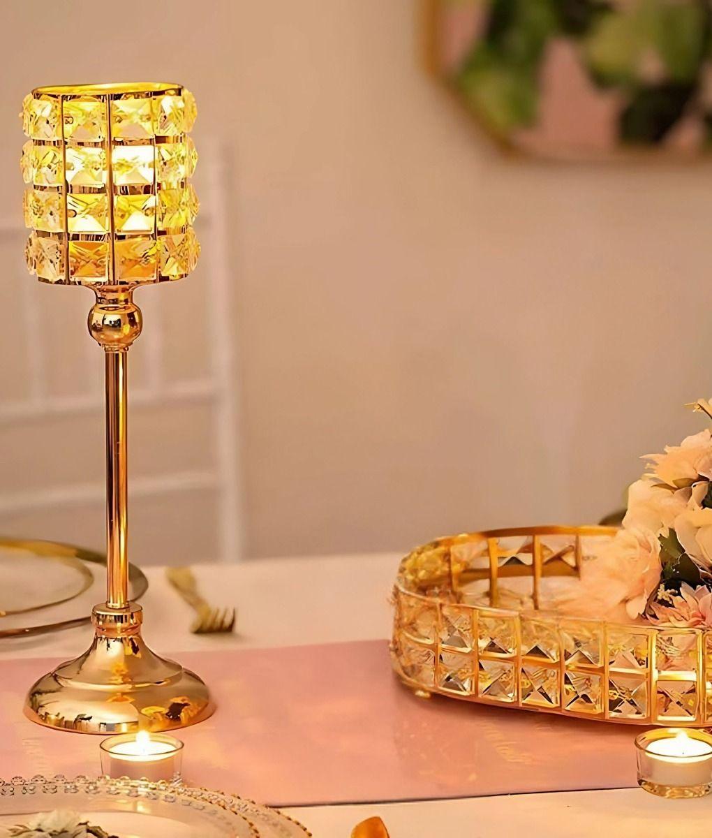 Portavelas Candelabro Decorativo Centro Mesa Pedestal Jhn-7