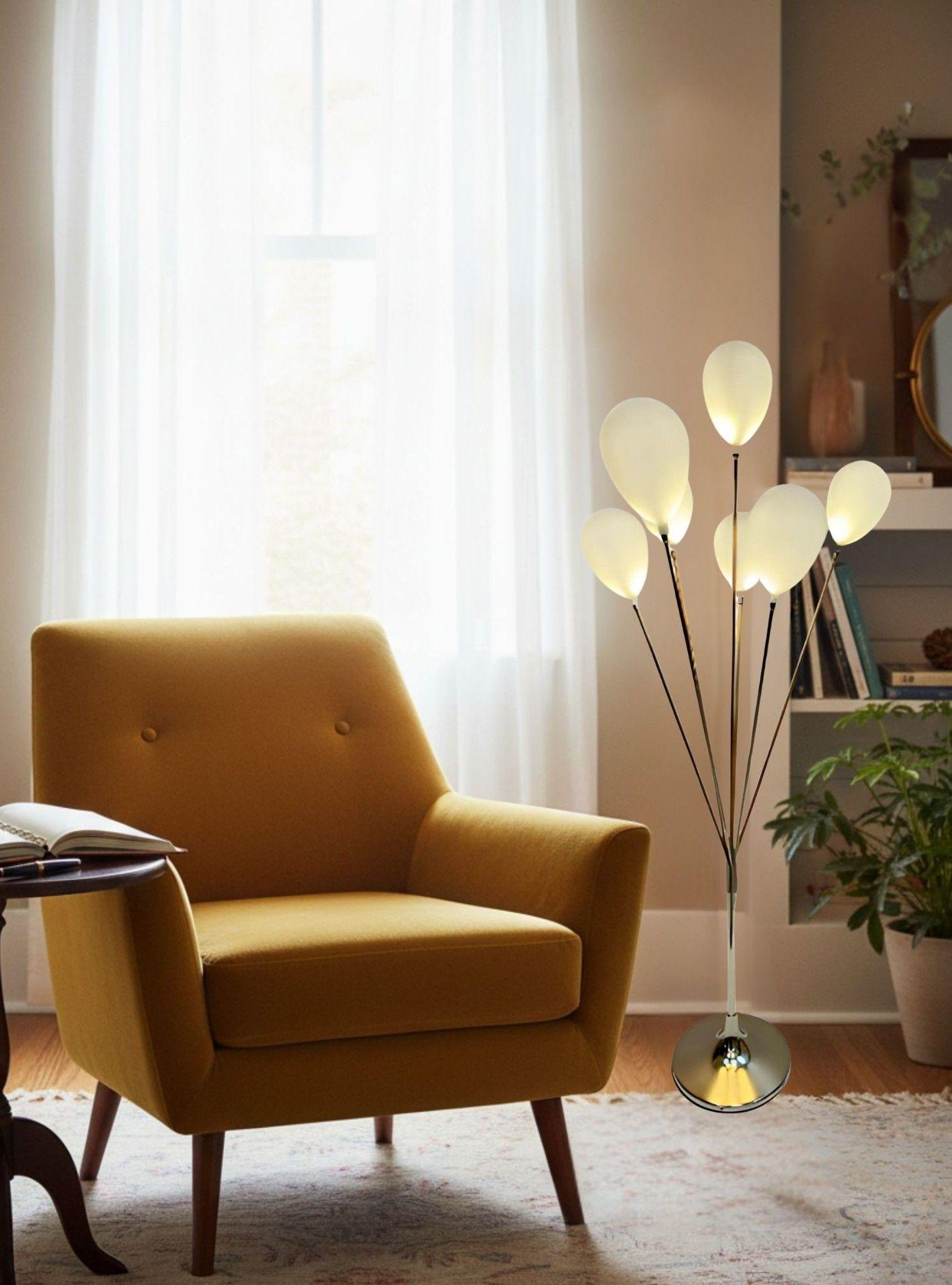 Lámpara Decorativa Pie Diseño Globos Pedestal Hogar Jhn-6