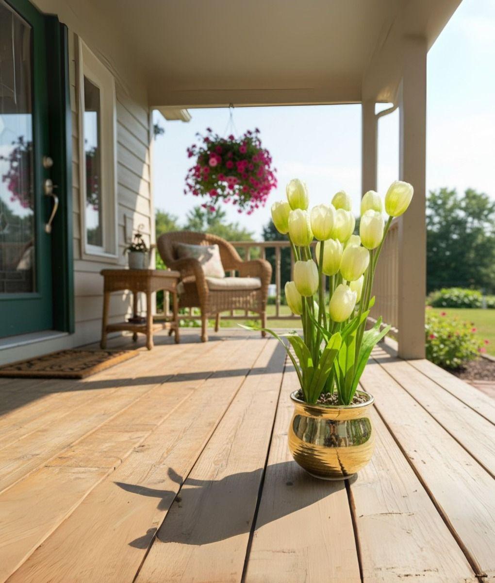 Planta Artificial Decorativa Tulipanes Adorno Hogar Jhn-7