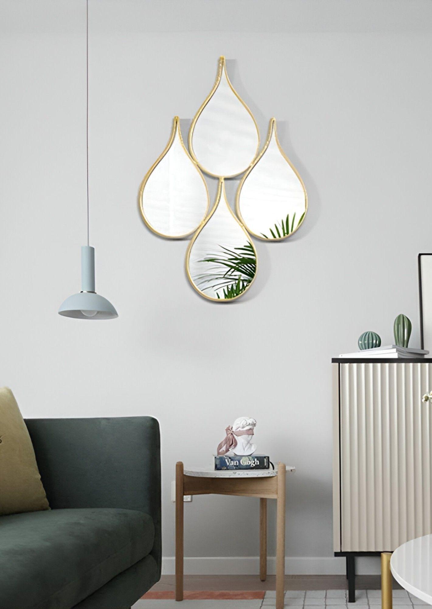 Espejo Decorativo Enmarcado Estilo Europeo Forma Gotas Jhn-4