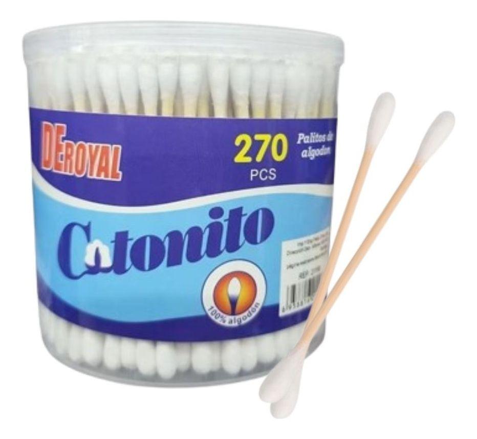 SET 8 CAJAS DE HISOPOS COTONITO x270 PZAS ALGODÓN SUAVE LAU-0