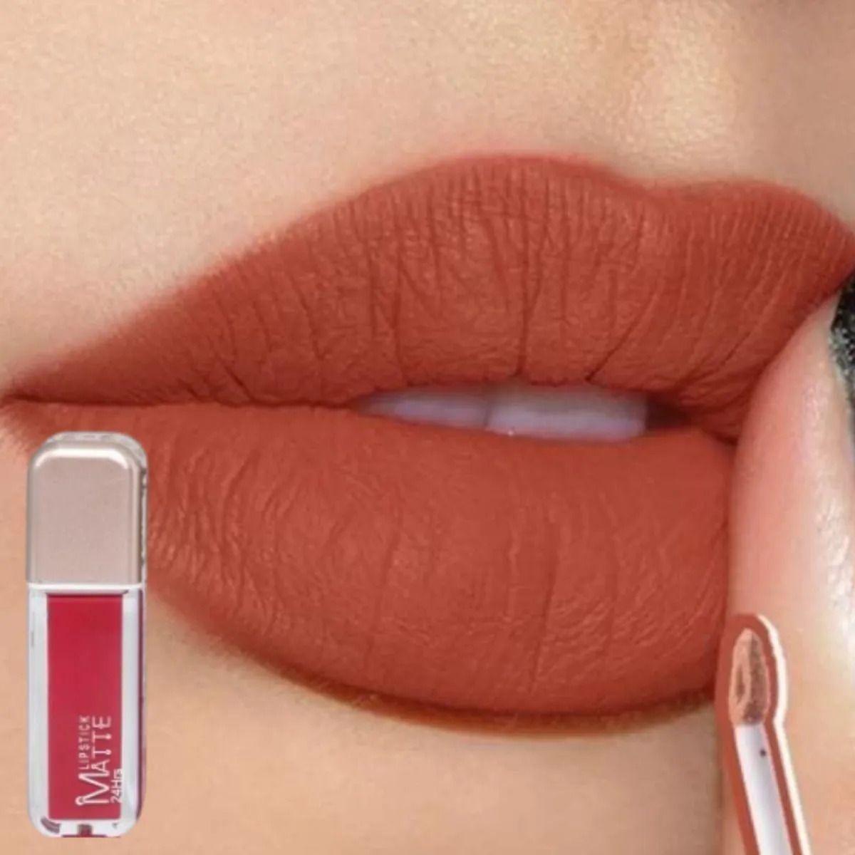 Paq 24 Labiales Líquidos Mate Larga Duración Terciopelo ALJ-6