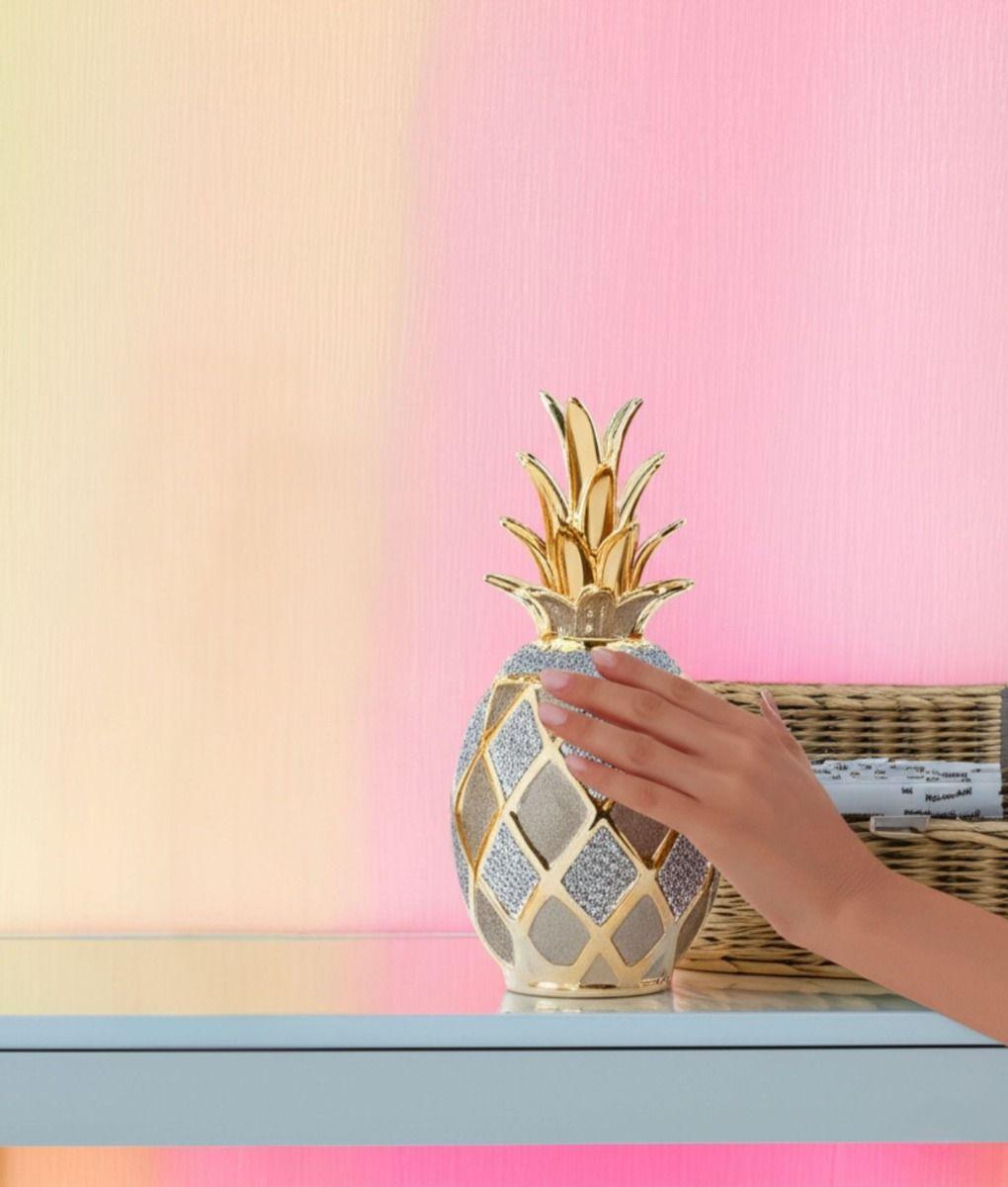 Figura Decorativa Adorno Piña Estatua Mesa Hogar Jhn-2